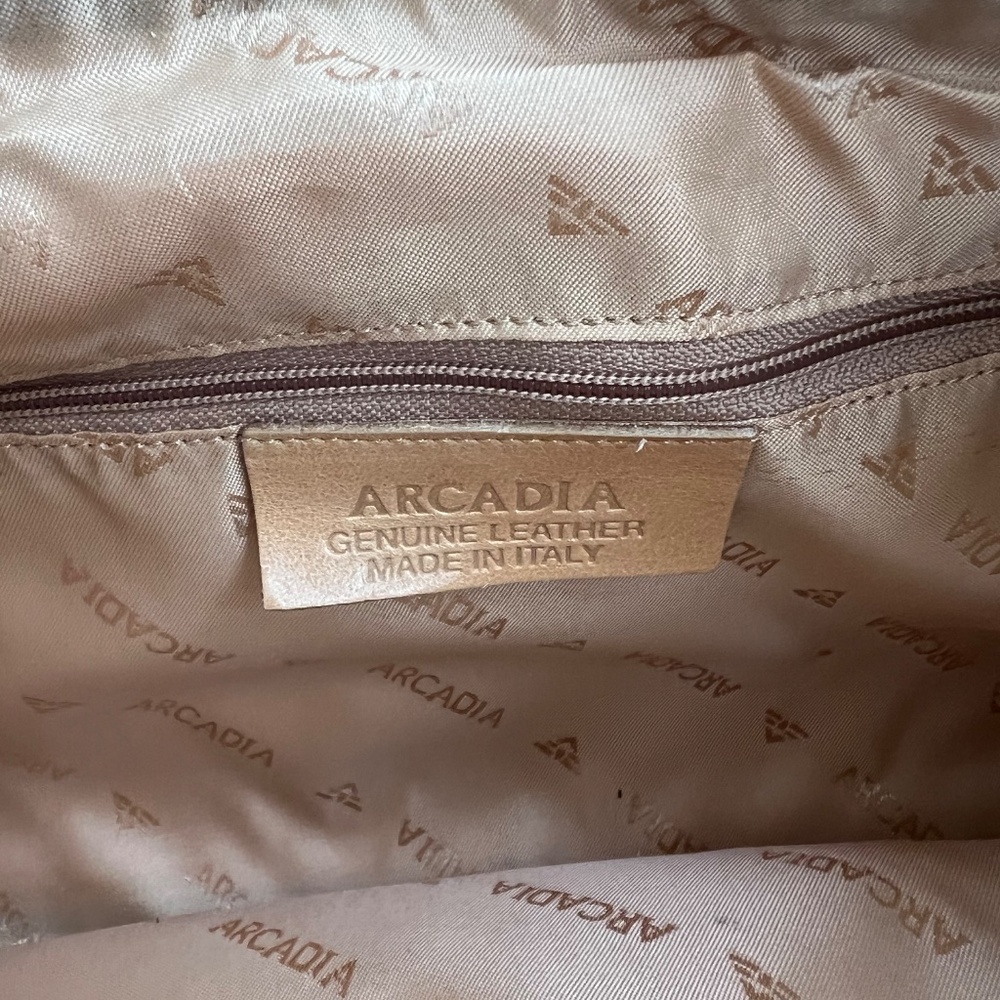 Y2K Authentic Arcadia Genuine Leather Shoulder/Hobo Bag made in Italy - Picture 7 of 8